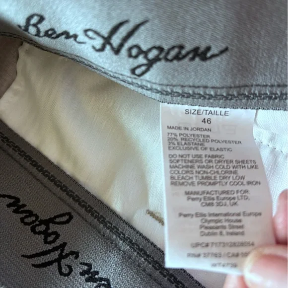 BEN HOGAN Men's Poly Blend Chino Golf Shorts Size 46 Khaki Perfect - Picture 5 of 5